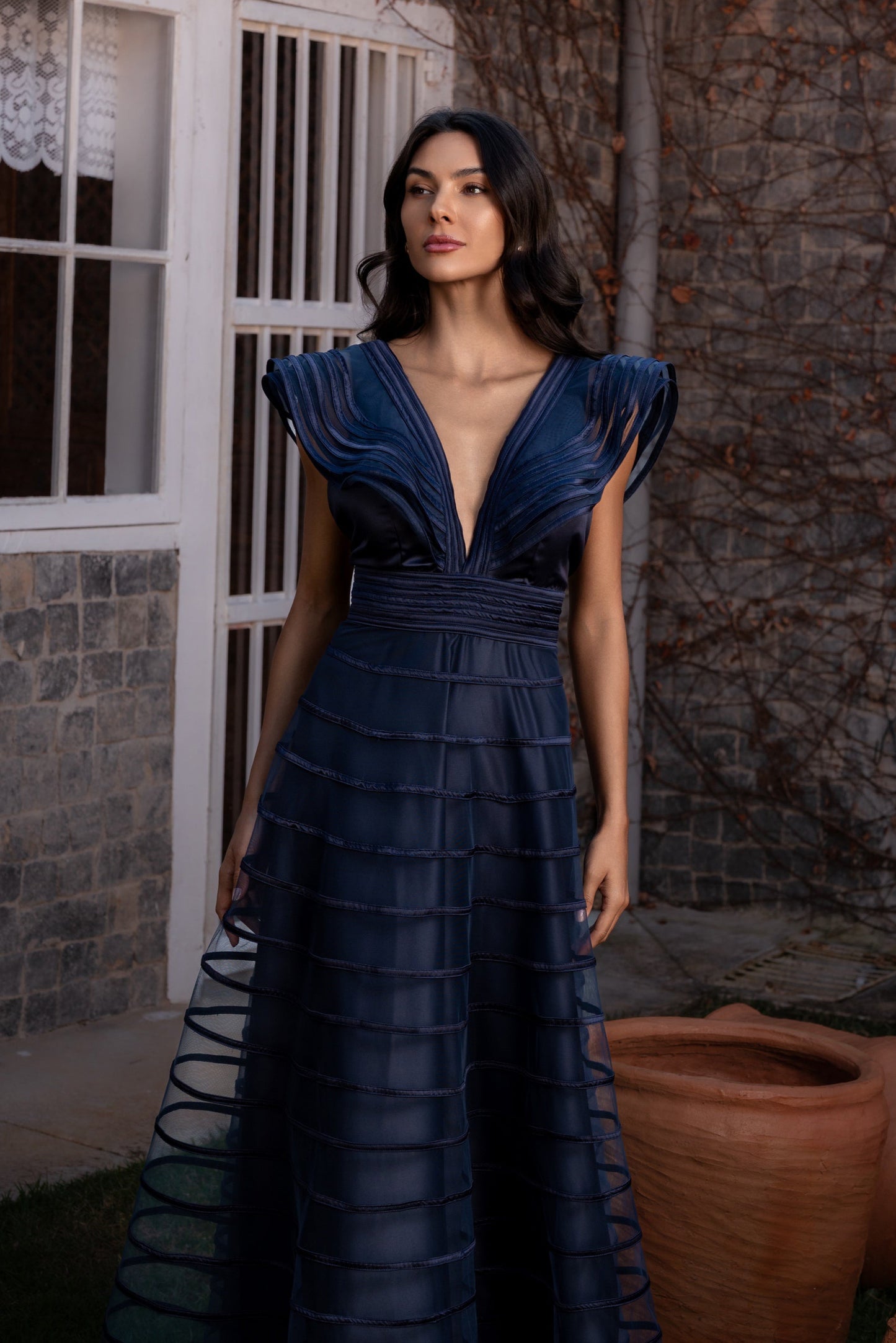 PORTO DRESS - Navy Blue
