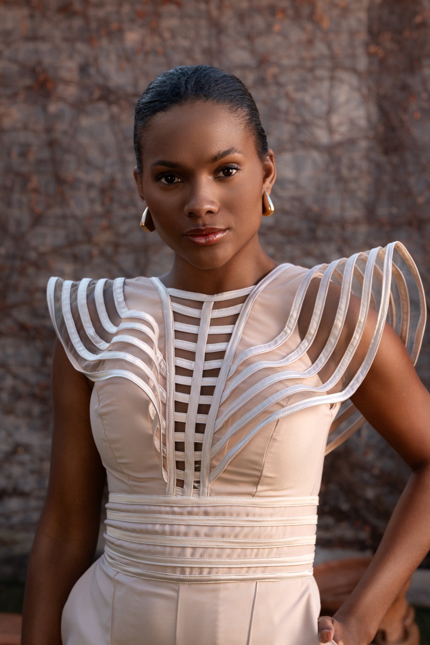 PADOVA JUMPSUIT WITH HANDCRAFTED BIAS - Off White