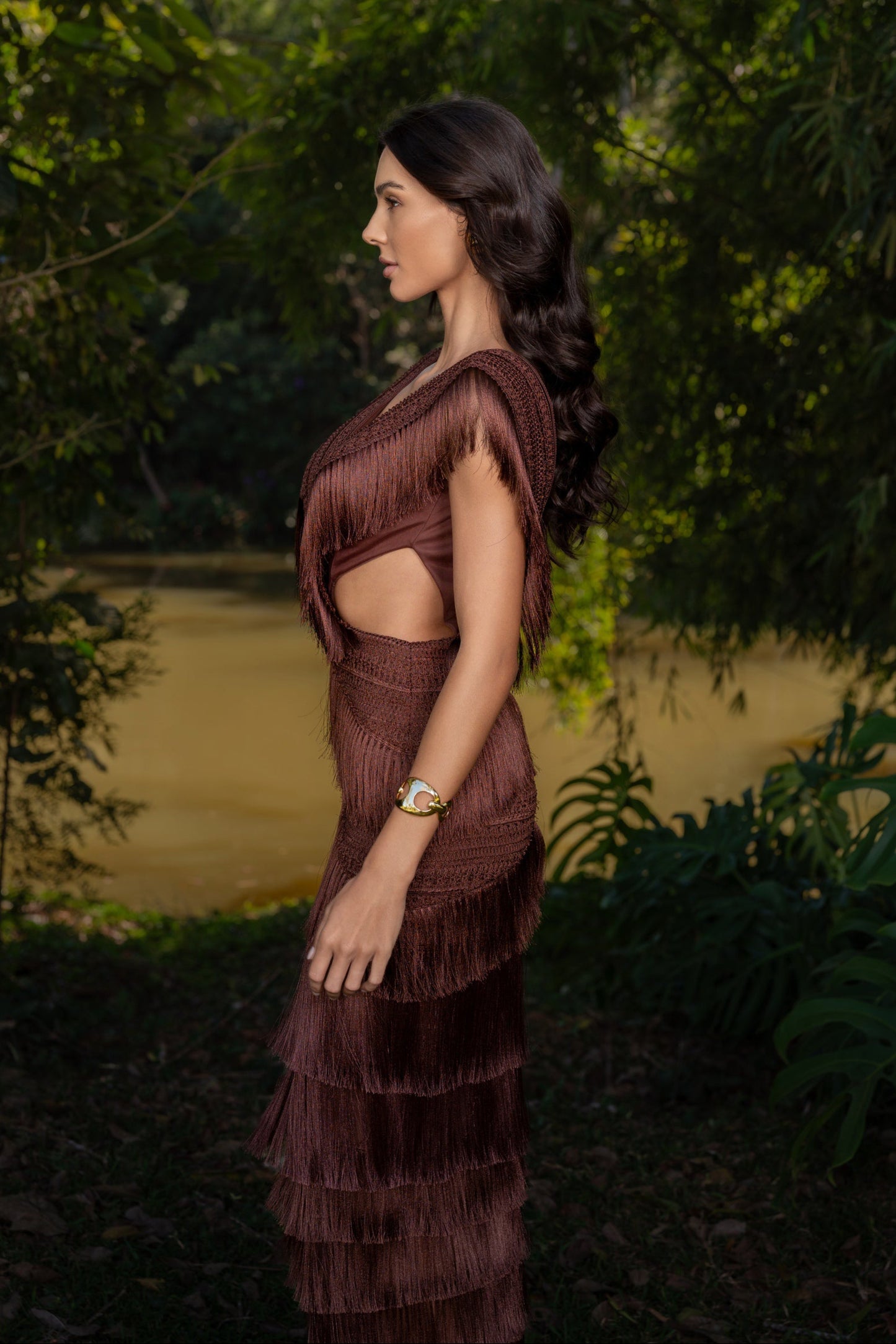 XINGU MAXI DRESS - Brown