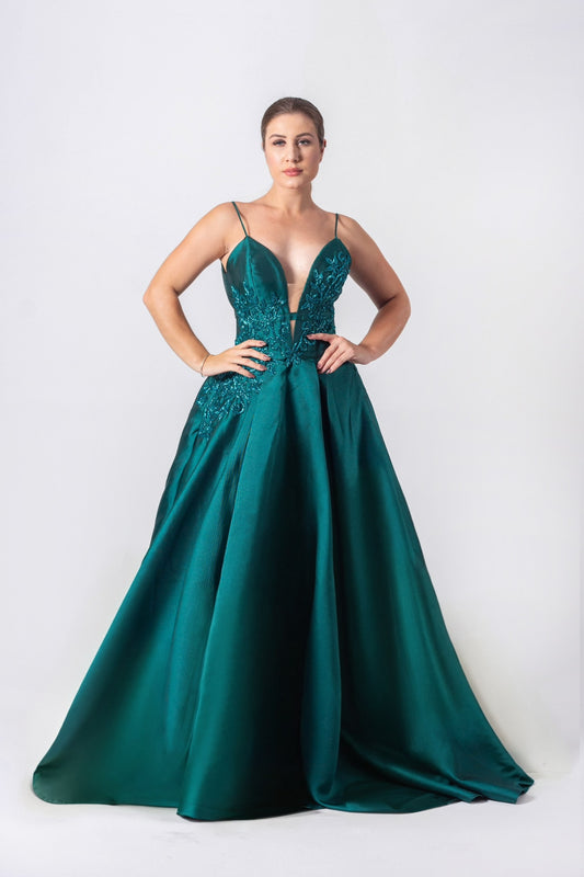 SARLAT DRESS - Emerald Green