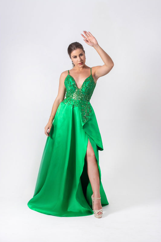 CHARTRES DRESS - Flag Green