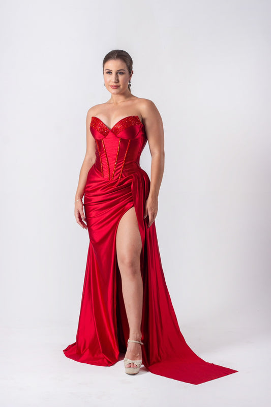 CHERBOURG DRESS - Red