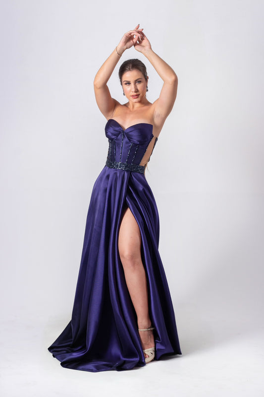 MEAUX DRESS - Navy Blue