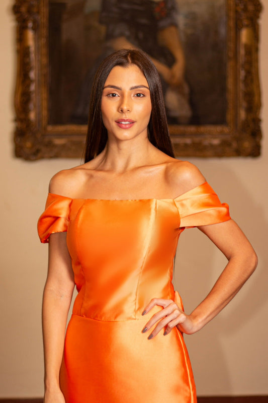 DELPHI DRESS - Orange