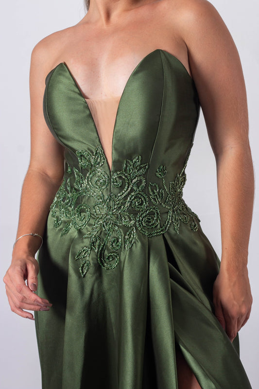 AURILLAC DRESS - Olive Green
