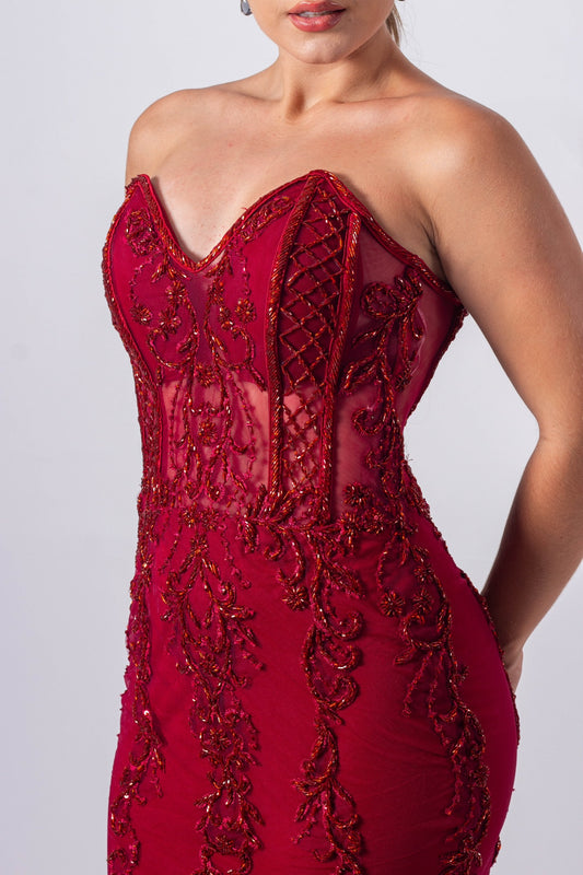 CALAIS DRESS - Marsala