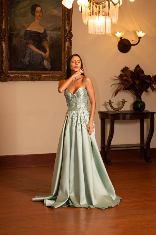 MENTON DRESS - Mint Green