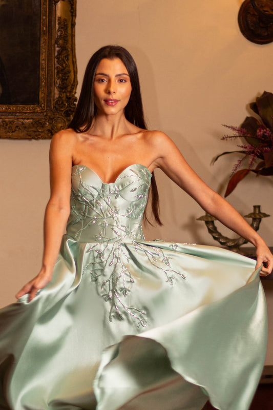 MENTON DRESS - Mint Green