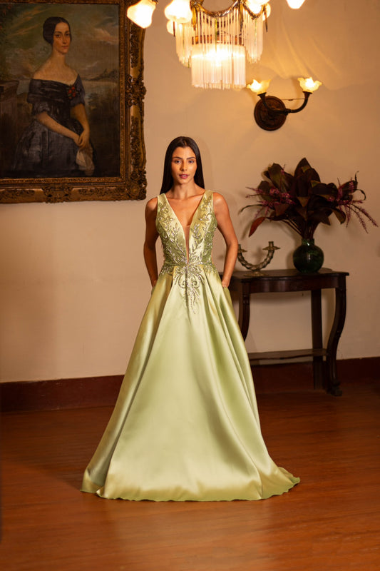 POITIERS DRESS - Mint Green