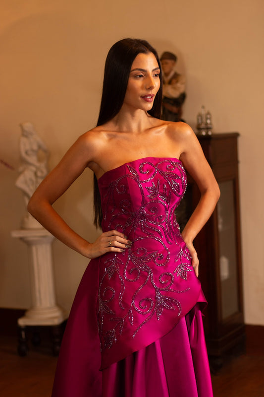 LANNION DRESS - Fuchsia