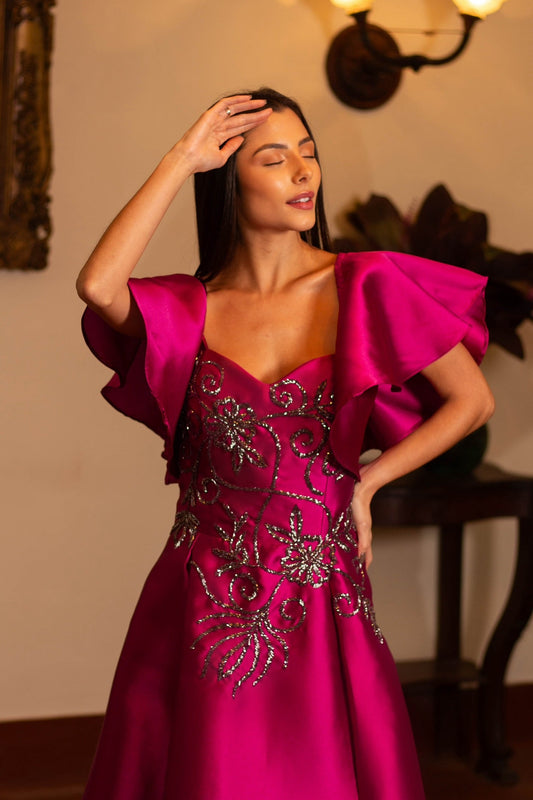 MULHOUSE DRESS - Fuchsia