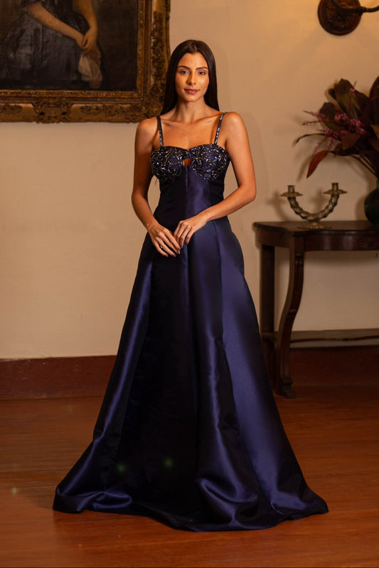NIORT DRESS - Navy Blue
