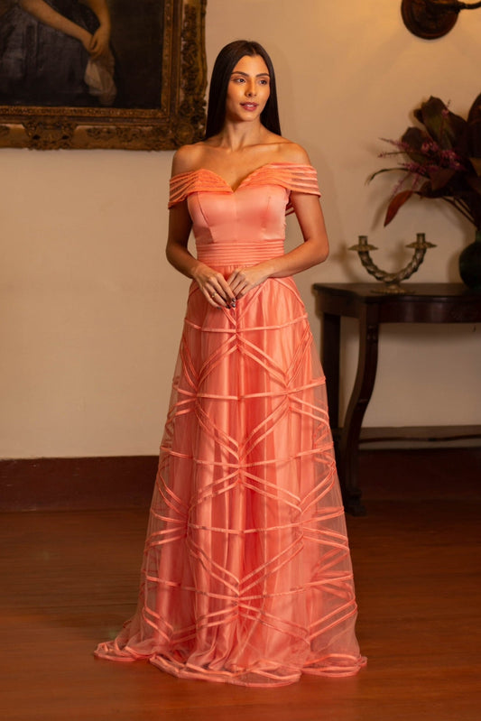 LISBOA DRESS - Peach