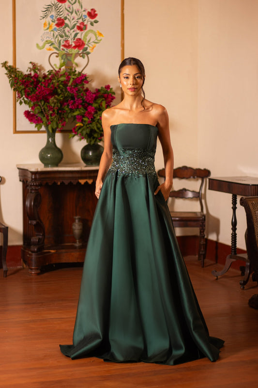 DIEPPE DRESS - Emerald Green