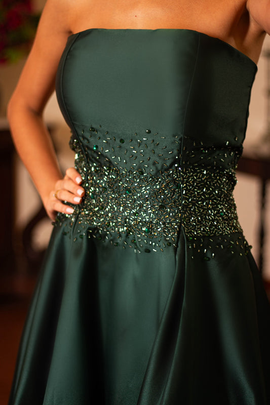 DIEPPE DRESS - Emerald Green