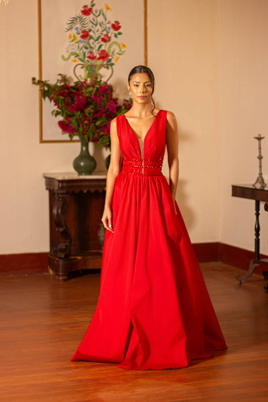 SAINT ÉTIENNE DRESS - Red