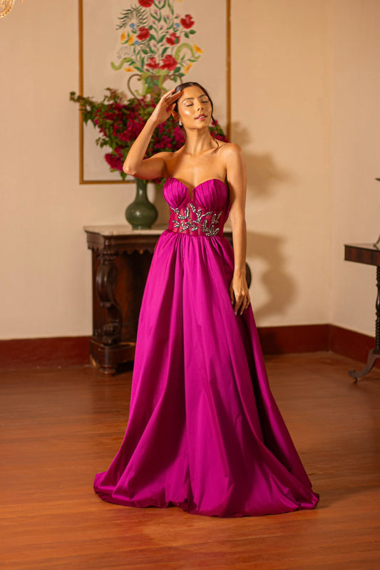 DINAN DRESS - Fuchsia