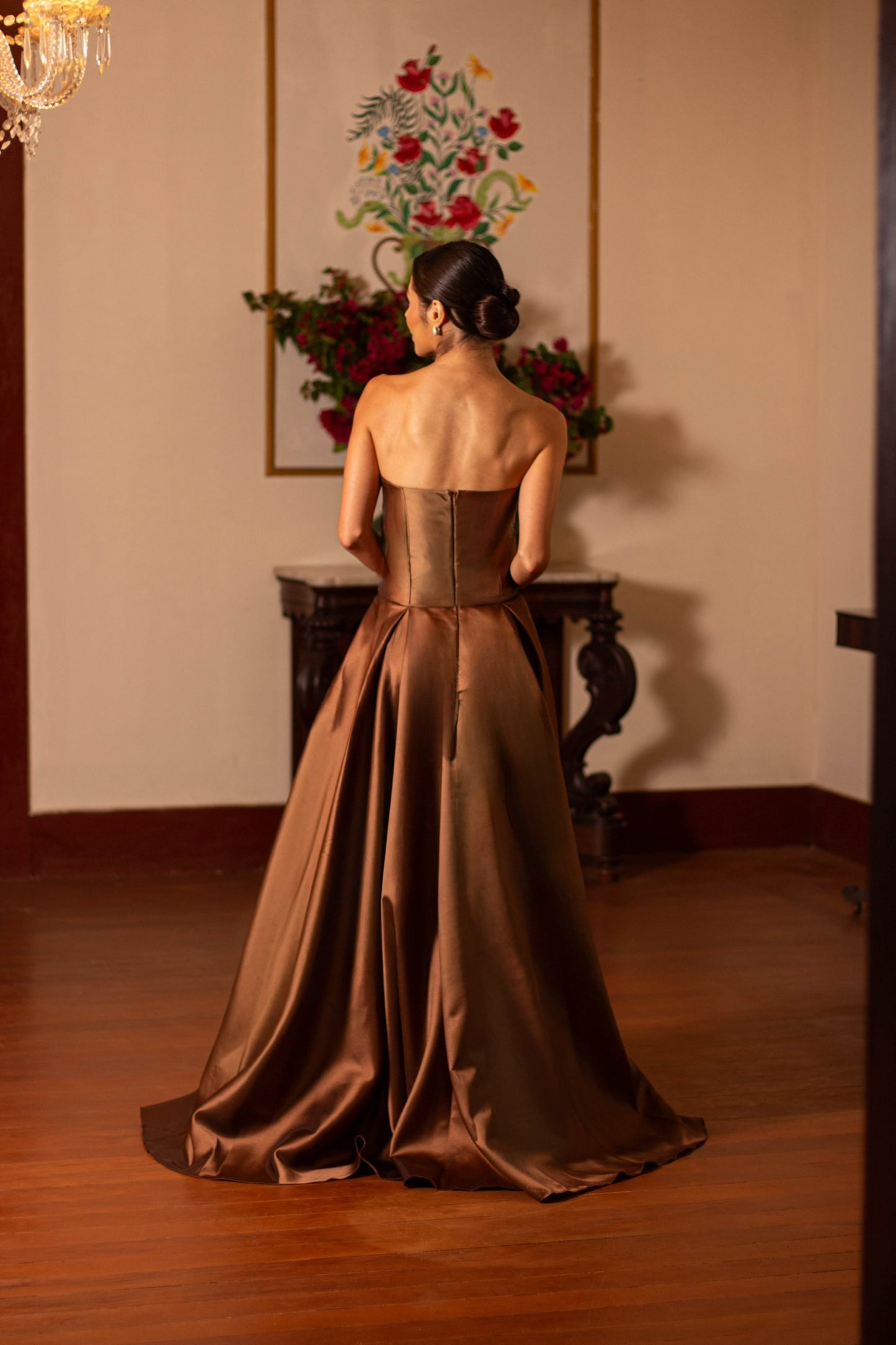 BERGERAC DRESS - Mocha Mousse