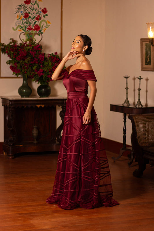 LISBOA DRESS - Marsala