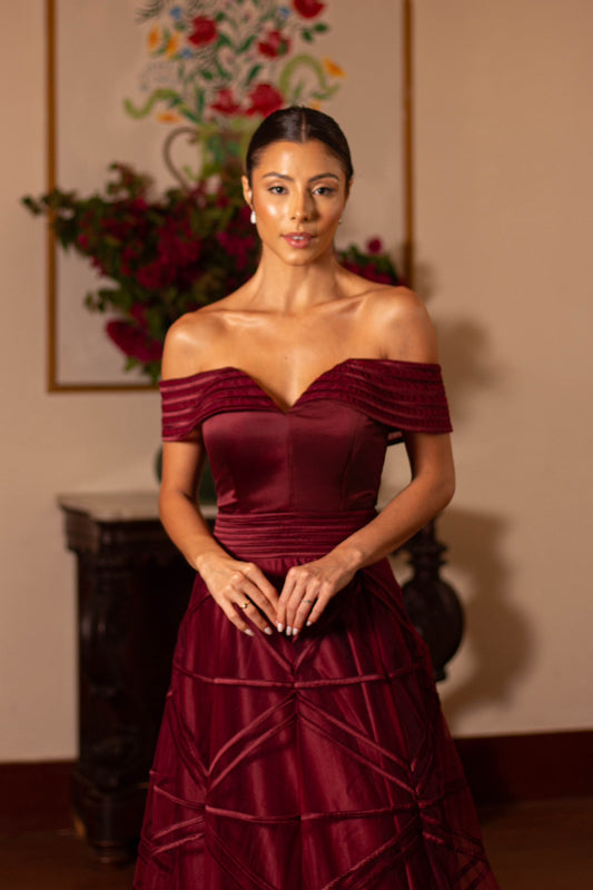LISBOA DRESS - Marsala