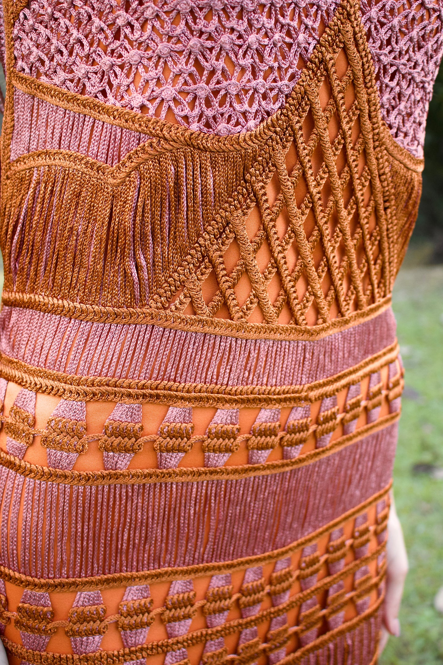 ARAGUAIA CROCHET MIDI DRESS - Rose and Caramel