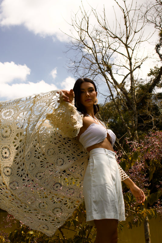 TAPAJÓS CROCHET COVER-UP - Off White