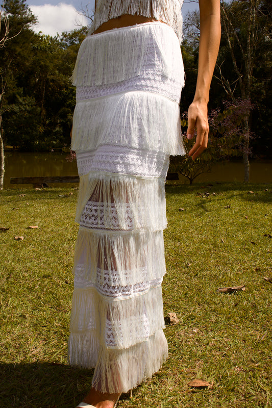 BÚZIOS MAXI SKIRT - White