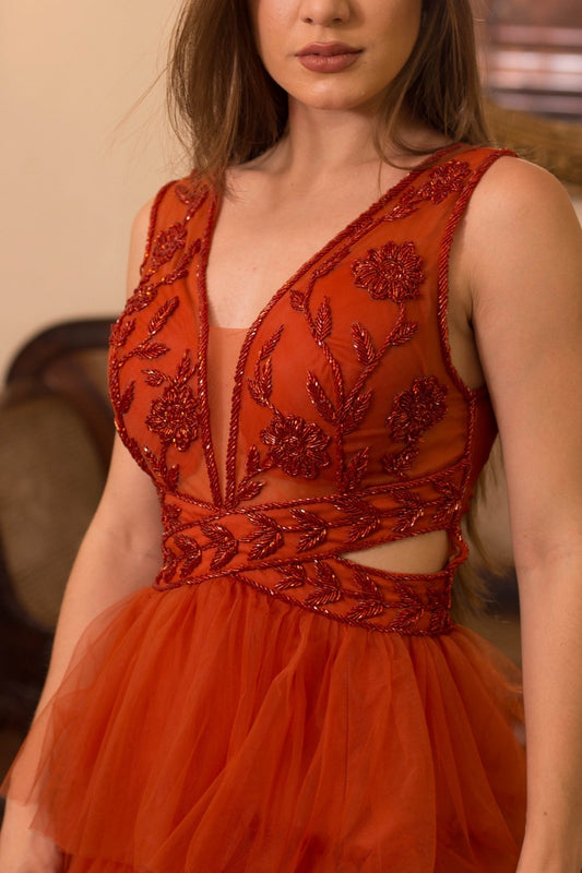 LAON DRESS - Orange