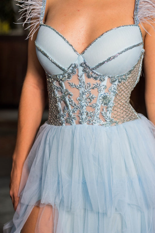 MAUBEUGE DRESS - Serenity Blue