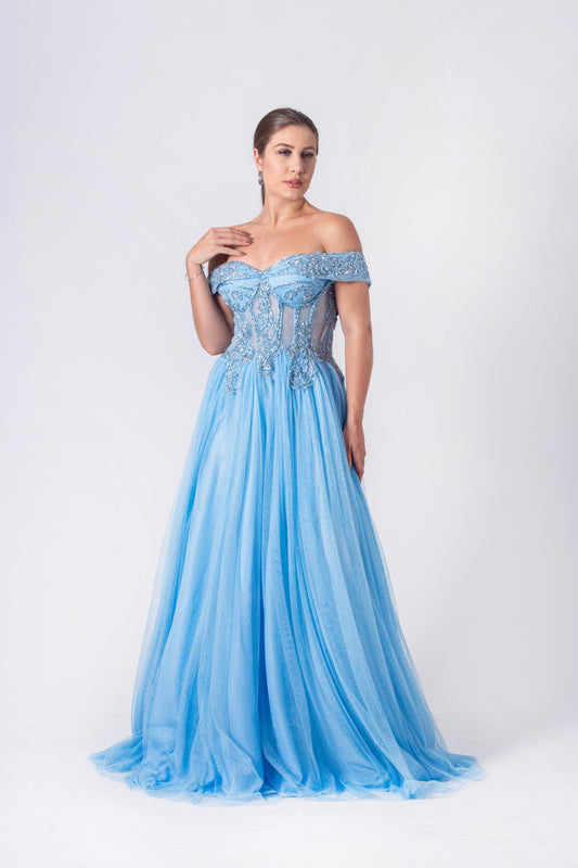 CAEN DRESS - Serenity Blue