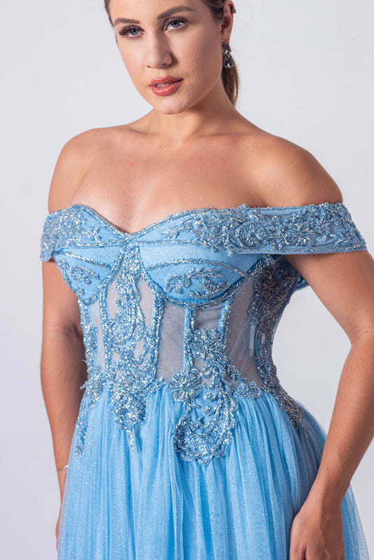 CAEN DRESS - Serenity Blue