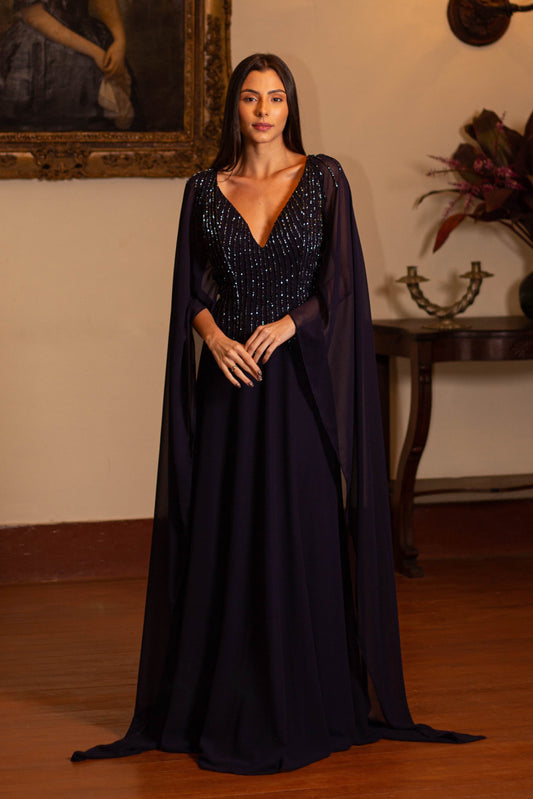 ANTIBES DRESS - Navy Blue
