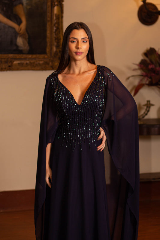 ANTIBES DRESS - Navy Blue