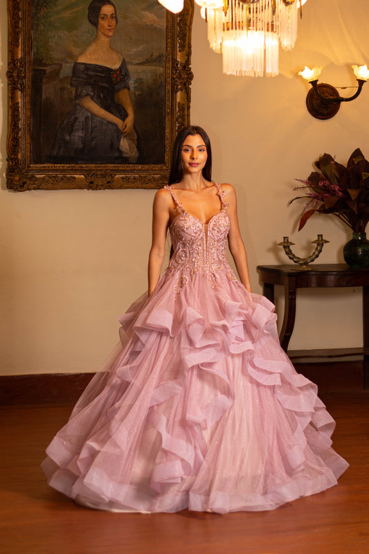 BEAUNE DRESS - Blush Pink