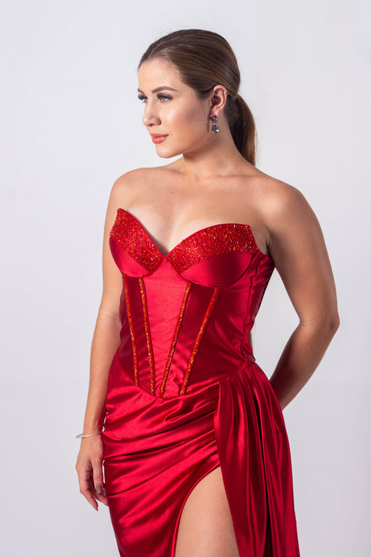 CHERBOURG DRESS - Red