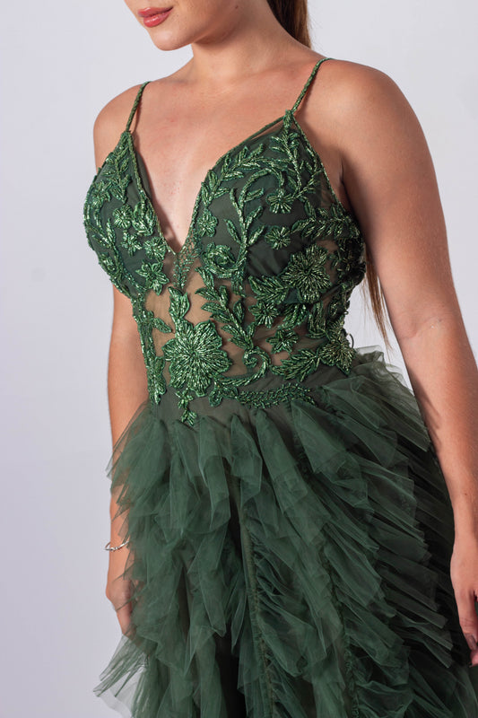 ANGLET DRESS - Olive Green