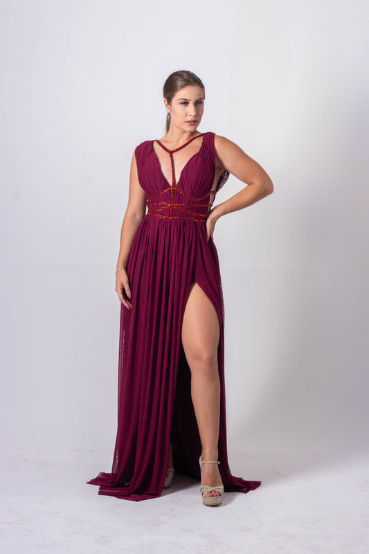 CASTRES DRESS - Marsala