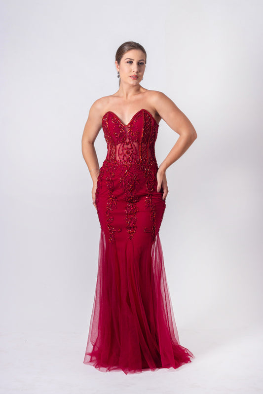 CALAIS DRESS - Marsala
