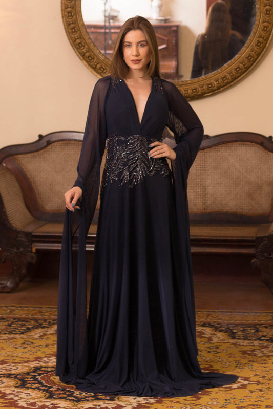 DIJON DRESS - Navy Blue