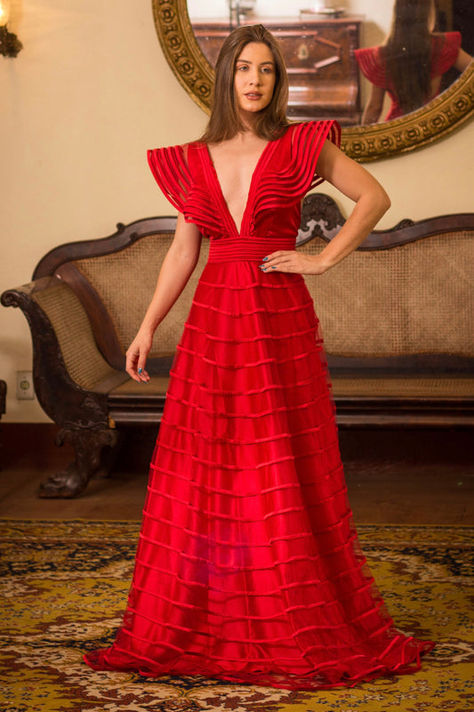 PORTO DRESS - Red