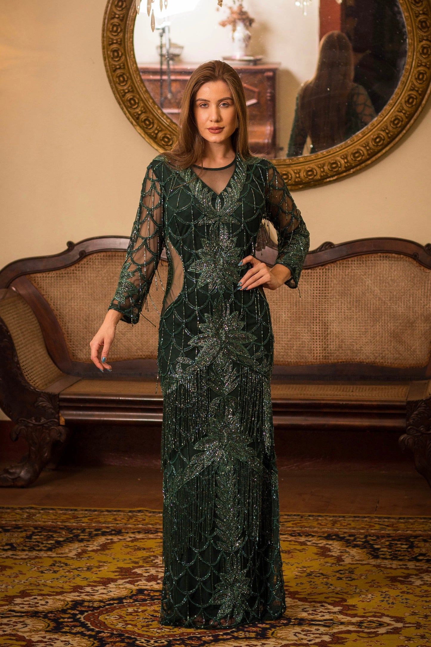 COLMAR DRESS - Emerald Green