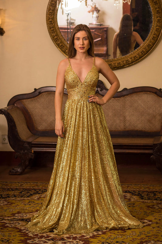ISSOIRE DRESS - Gold