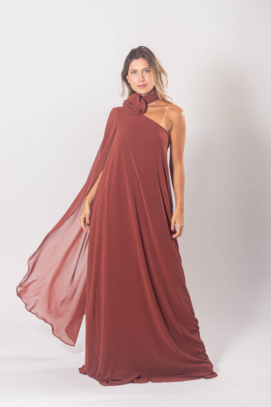 ALMERÍA DRESS - Mocha Mousse
