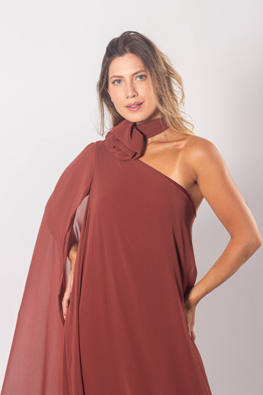 ALMERÍA DRESS - Mocha Mousse
