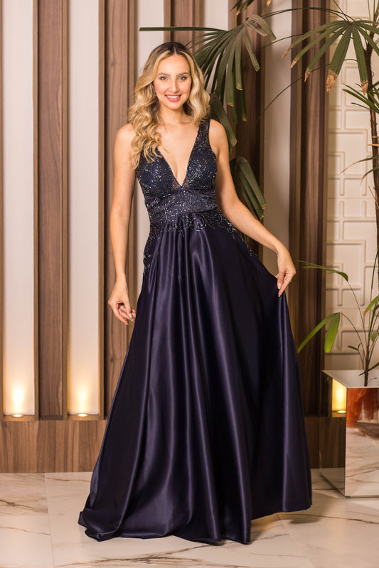 NANCY DRESS - Navy Blue