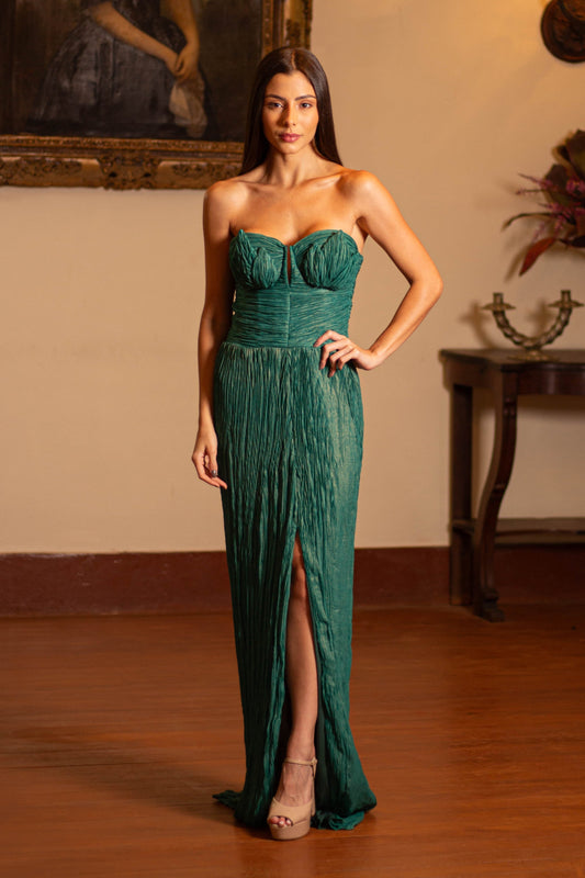 ATHENS DRESS - Emerald Green