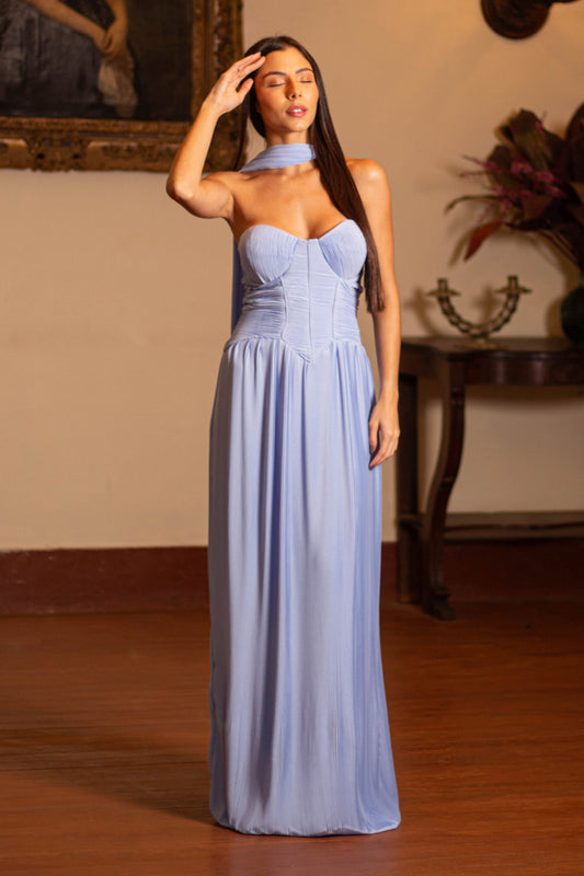ELEUSIS DRESS - Serenity Blue