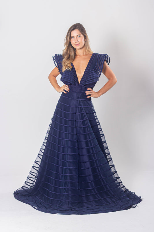 PORTO DRESS - Navy Blue