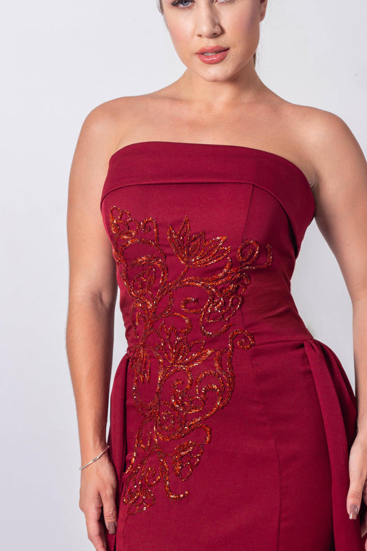 CARCASSONNE DRESS - Marsala