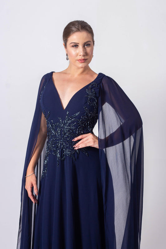 MARSEILLE DRESS - Navy Blue